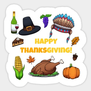 Happy Thanksgiving Sticker